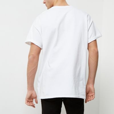 White oversized fit &#39;Studio&#39; print T-shirt